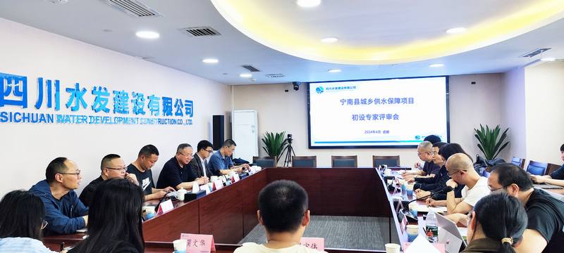 公司組織召開寧南縣城鄉供水保障項目初步 設計專家內部評審會